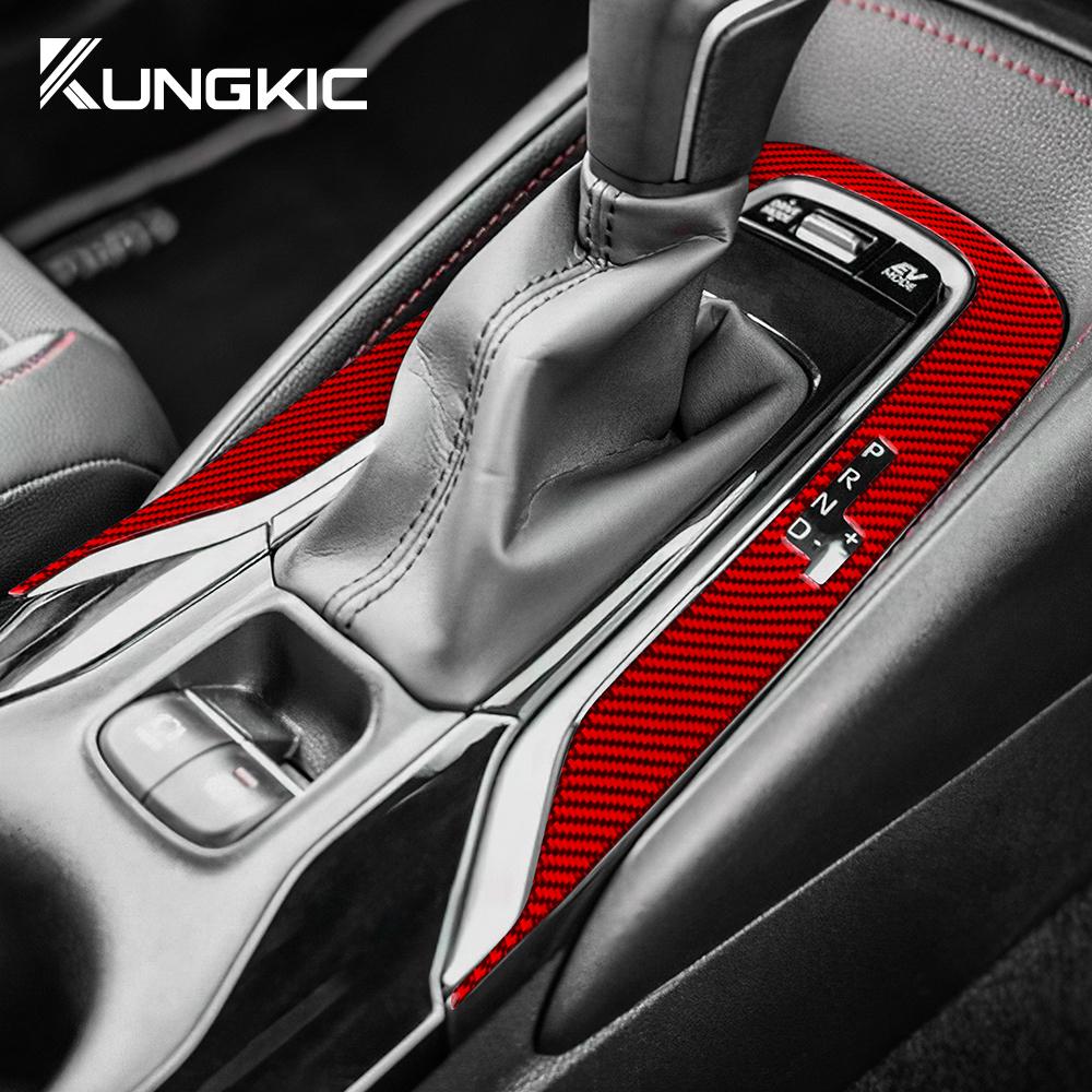 Real Soft Carbon Fiber RHD LHD Sticker For Toyota Corolla 2019 2020 2025 2025 2025 2025 Center Console Gear Shift Accessories