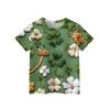 Kindermode Lässig Kurzärmelig St. Patrick Print Rundhals-T-Shirt Top