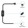 USB Switch Extension Cable 2A 1.5M DC5V/DC12-24V Touch Dimming Switch Cable for LED Strips On/Off Power Switch