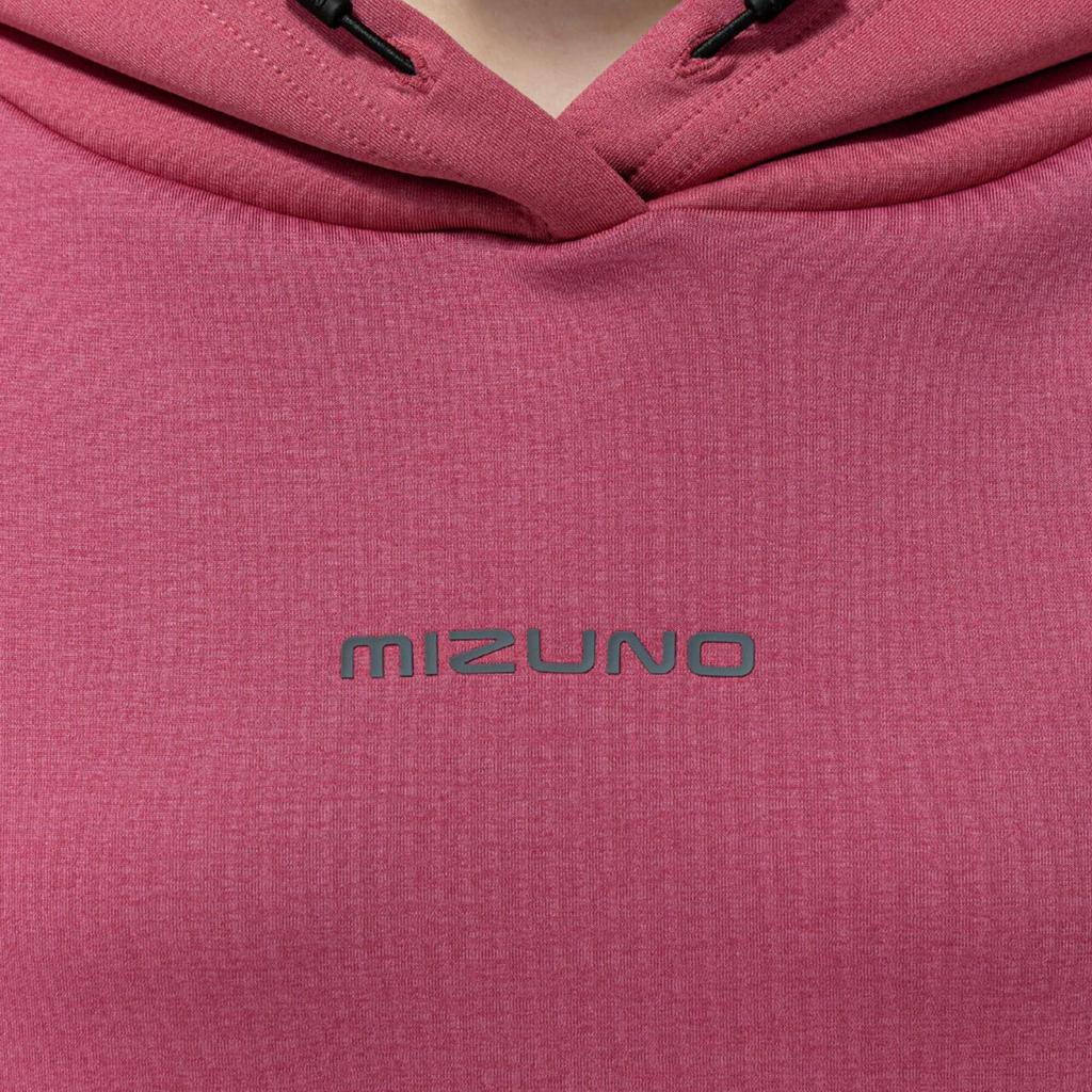 Mizuno Stretch Sweat Pullover Mauve Pink for Easy Movement In Training Wear Women's Hoodie, Heather, 32MCC825,