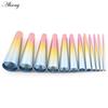 Alisouy 1PC Titanium Gradient Purple Concave Taper Insertion Pins Taper Gauge Expander Piercing Tool Professional Body Jewelry