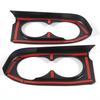 ABS Carbon Fiber /Red For Honda Pilot 2015- Car Rear Door Cup Holder Frame Cover Decorative Sticker Car Interior Accessories
