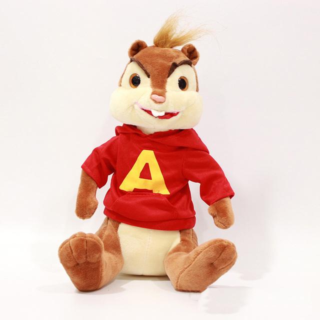 Cute Cartoon Chipmunk Plush Doll Simon Theodore In Coat Soft Stuffed Animal Toy Gift For Kids
