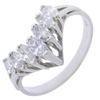 Ring Pt900Platinum/diamond #6.0(US Size) 3.9g Women Used