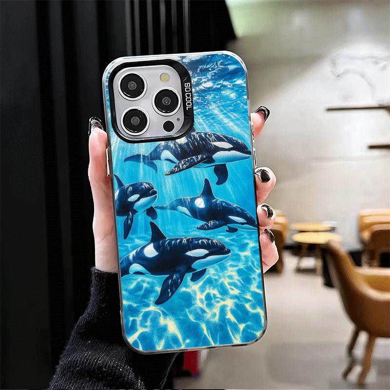Orca Ocean Pattern Shockproof Phone Case for iPhone 17 Air 16 16E 15 Pro Max 14 Plus 13 Mini 12 Back Cover Anti Fall Fundas
