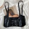 Functional European and shoulder strap belt women's punk shirt with dress street strap waist cover decoration