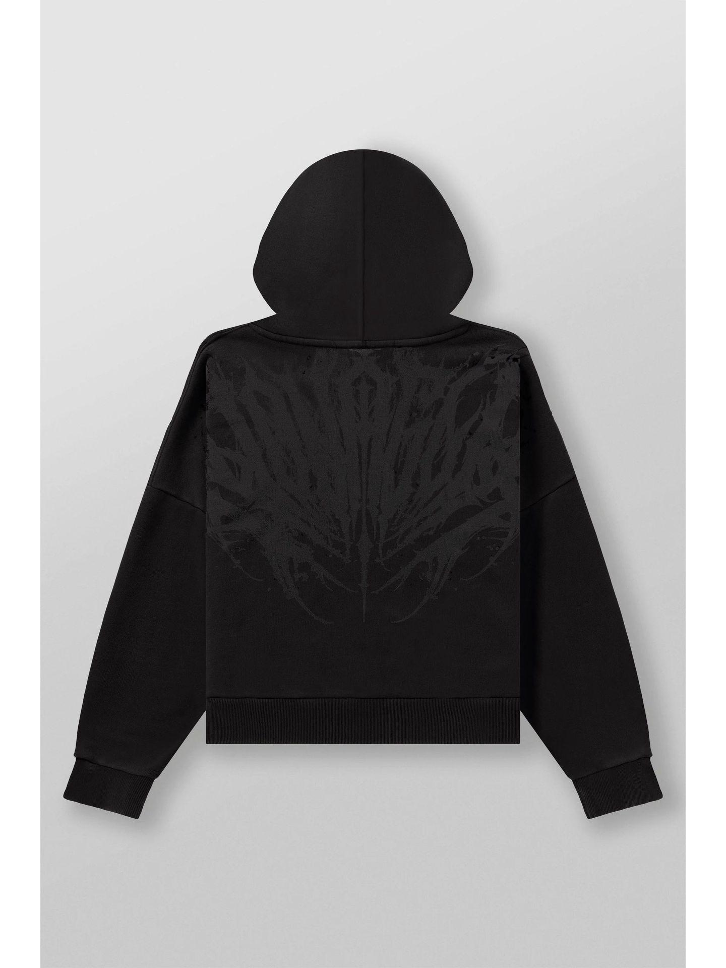 

YOUNGLA Модний американський спортивний худі - Повсякденна куртка для бігу та фітнесу Small чорний