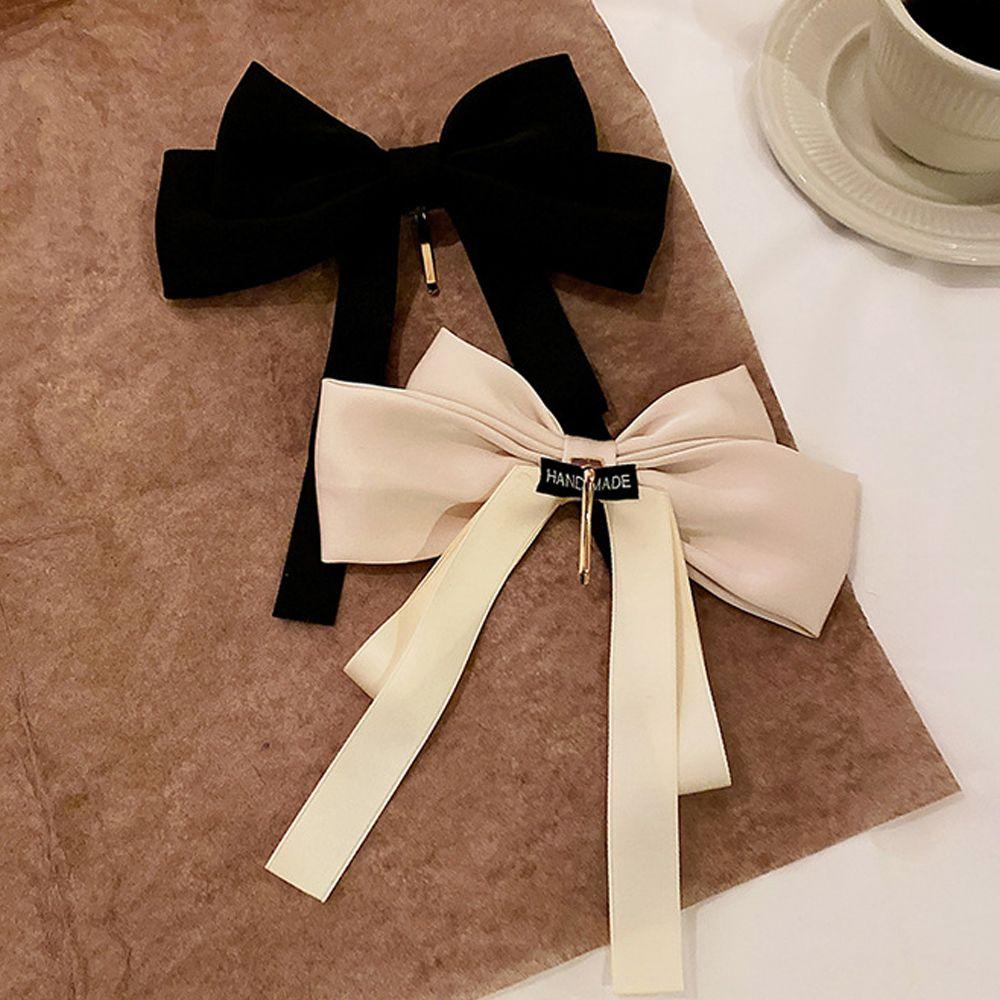 For Girls Tassel Satin Big Korean Barrettes Ponytail Holder Buckle Women Hair Clips Hairpins