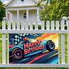 Colorful Wall Decor Attractive Easy-to-Hang Lightweight Backdrop Unique Happy Birthday Banner for Celebration