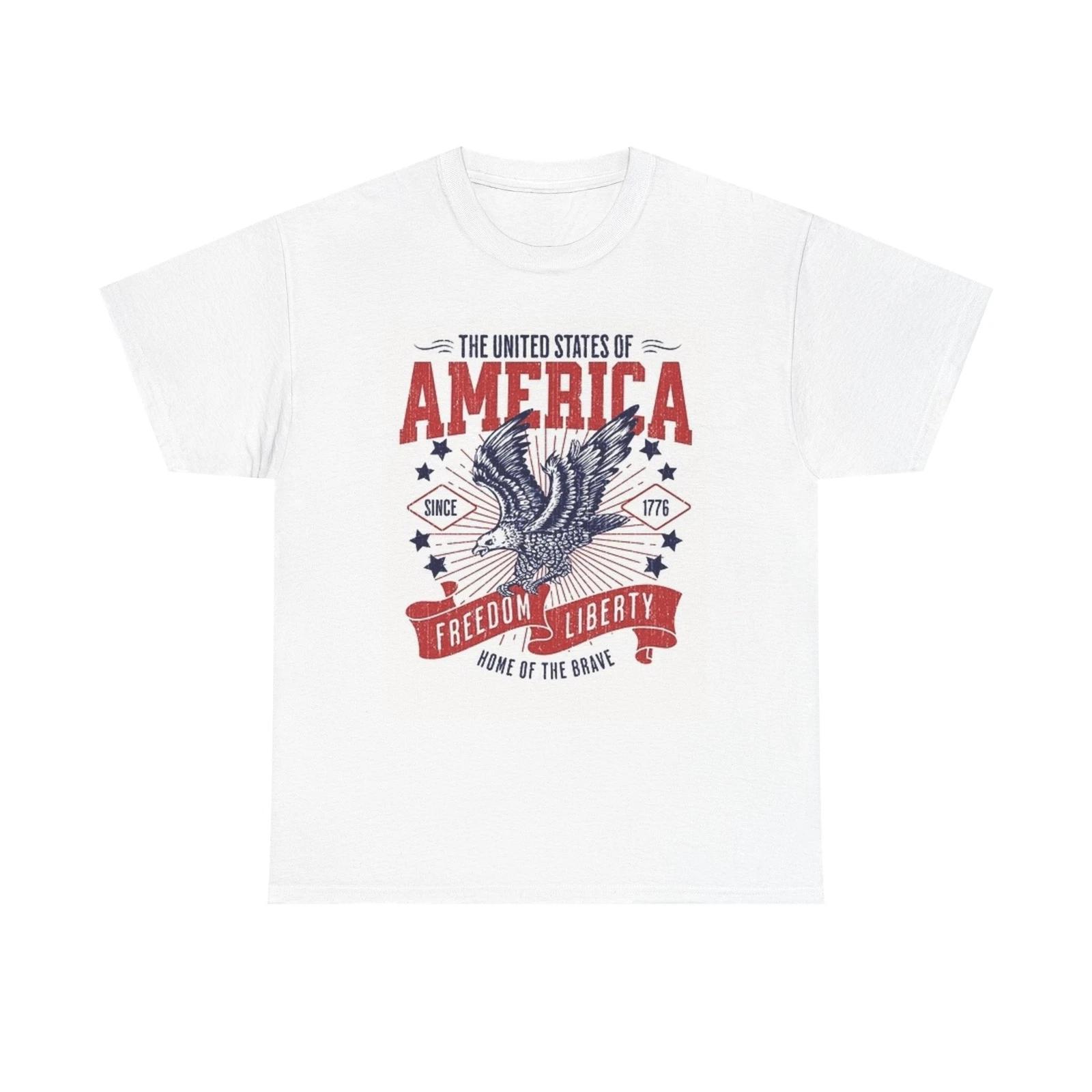 Men s and Women s T-shirts USA American Flag Graphic M
