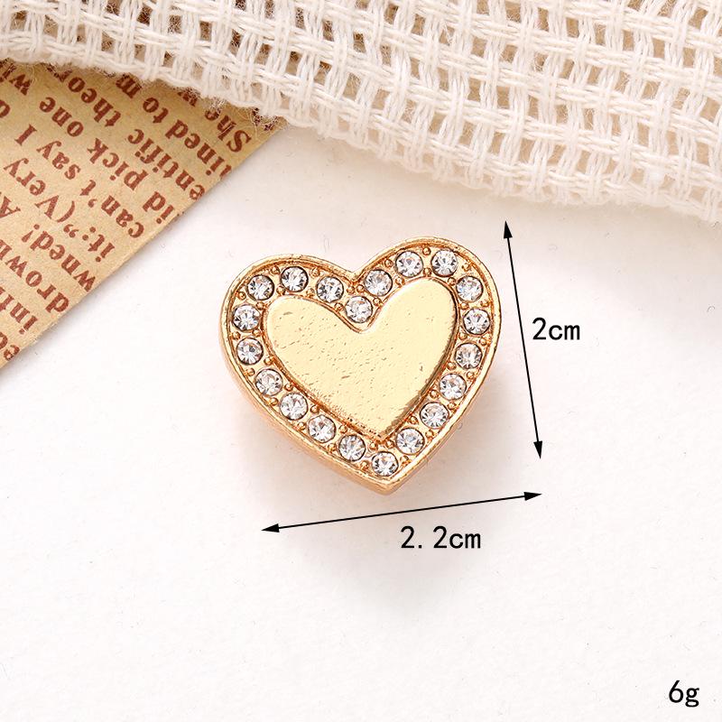 Heart Bow Gemstone Shoe Charms: DIY Detachable Accessories for Crocs and More
