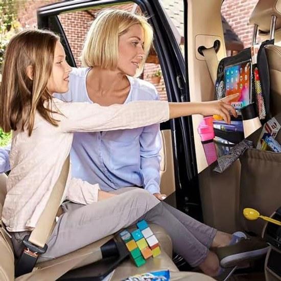 WXVOVXW seat back pocket car storage 2 pieces rear durable multifunctional waterproof stain-resistant 10 pockets per piece 2pcs