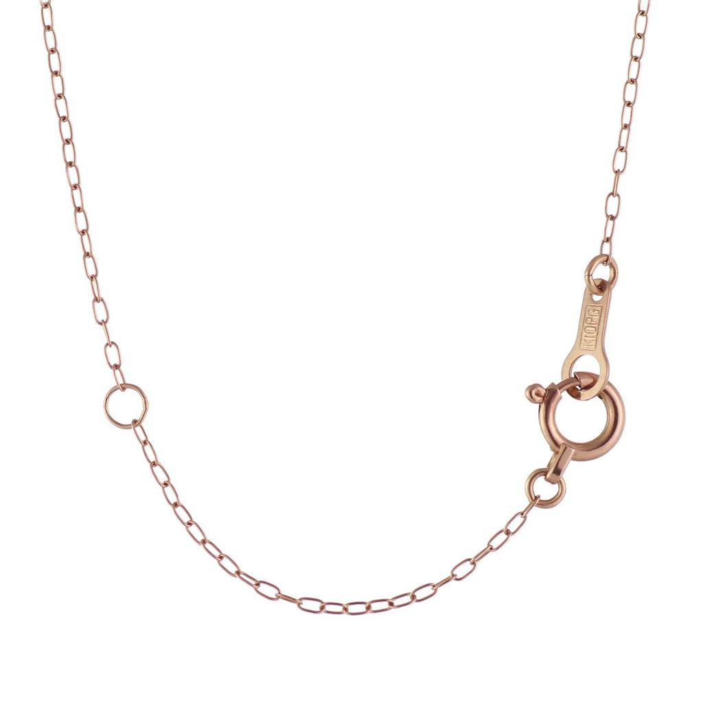 SUEHIRO Diamond Double Heart Open Heart Necklace In Pink Gold for Women
