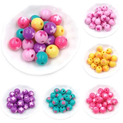 Bracelet Créatif Collier Mode Perles Libres 12mm Accessoires de Bijouterie DIY Croix Double Face 10pcs Acrylique Fait Main Matériau Décoratif Rond