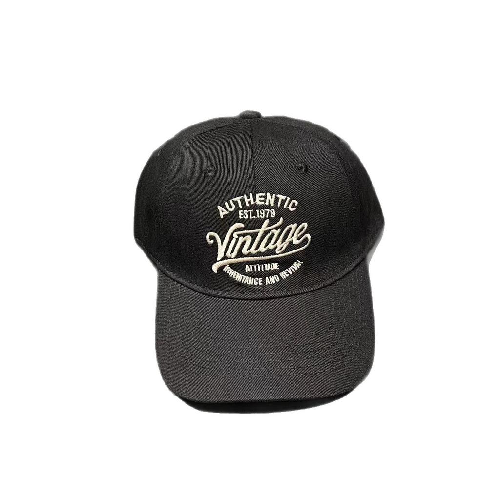 Vintage Embroidered Cap Three-dimensional Letter Embroidered Baseball Cap Personalized Letter Men's and Women's Hats Sun Hat