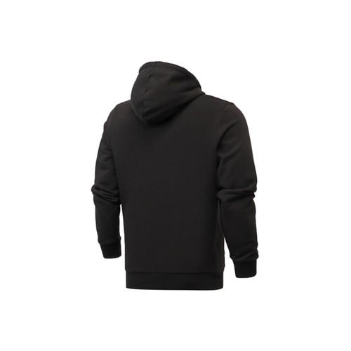 PUMA Men's Black Sports Casual Hooded Knit Sweatshirt with Logo Print