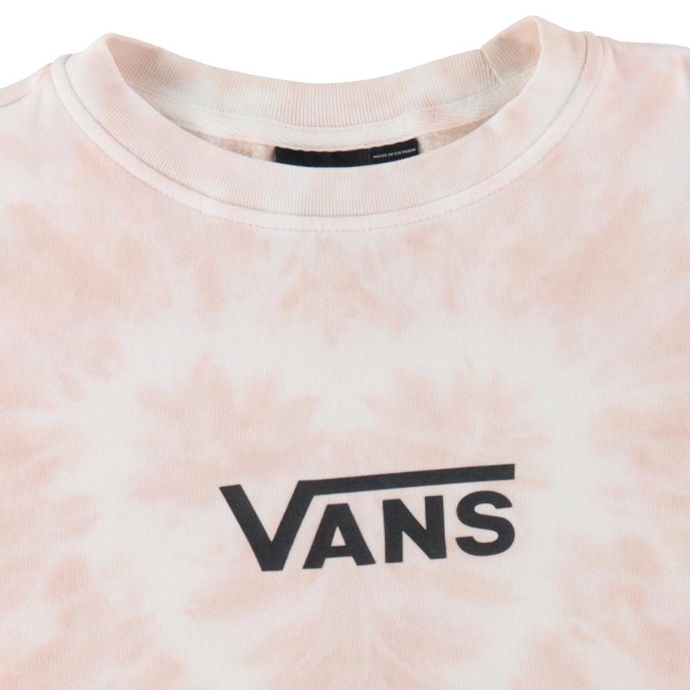 Vans Tie-Dye Logo Print Crew Neck Long Sleeve Sweatshirt Kids sweatshirt Pink VN000G8CCHN1