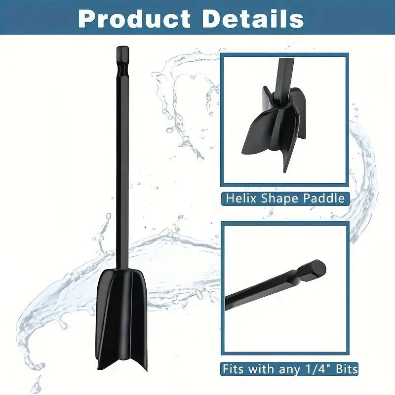 1pc/4pcs Epoxy Mixer Paint Drill Attachment Paddle Consistency Liquids Resin Head Stirrer Mixer Paint Resin Attachment