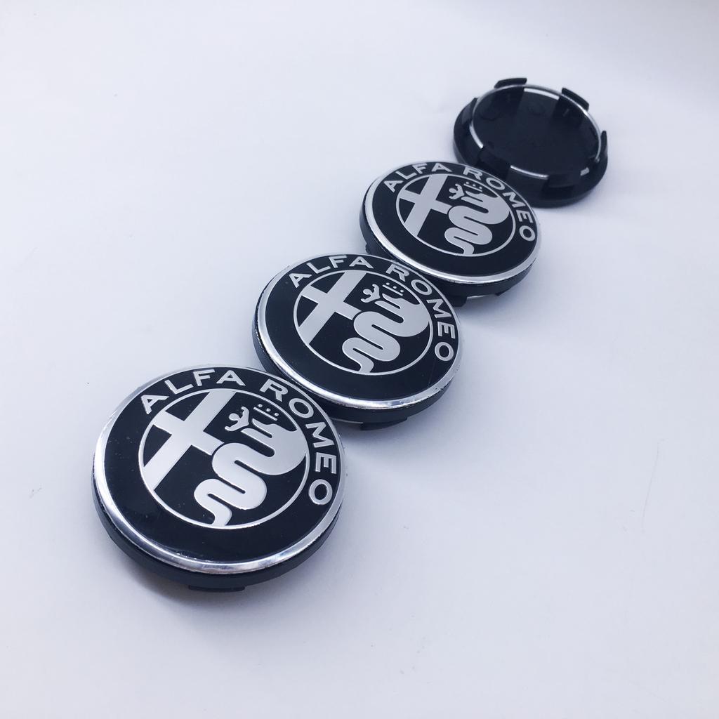 WZLN3 4pcs/Set 50MM for Alfa Romeo Giulietta GTAM Mito Brera Giulia F1 Car Wheel Hub Logo Modification Hub Cover Decoration Set
