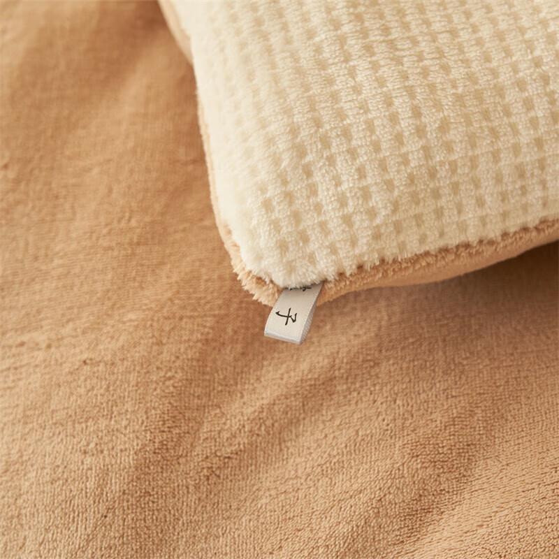 Nanjiren Waffle Milk Fleece Lightweight Fiber Quilt