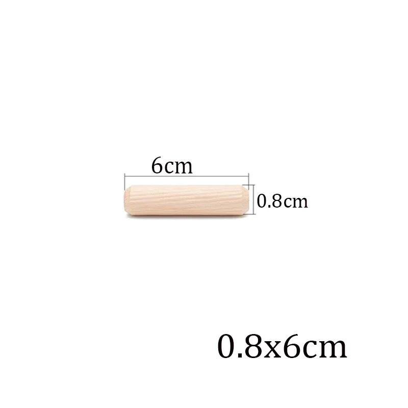 100/50 stücke Holzbearbeitung Dübel Handwerk Dübel Pins Stangen Set Möbel Beschlag Dübel Pin Holz Schrank Schublade Runde Geriffelte Holz