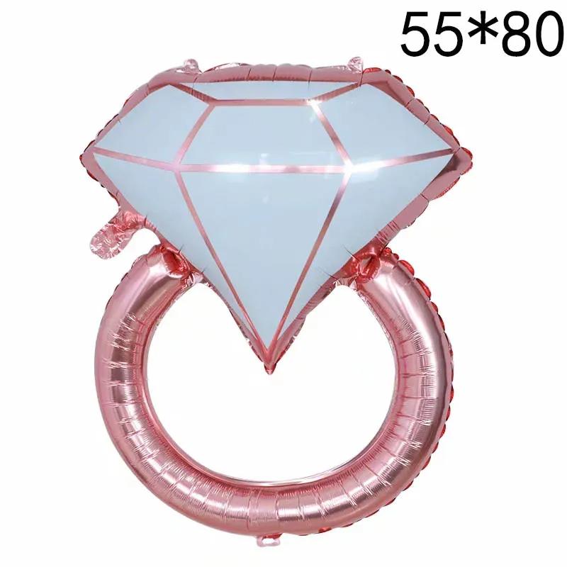 Diamond Ring Balloon Valentine's Day Proposal Balloon Wedding Room Decoration Diamond Ring Aluminum Film  Balloon