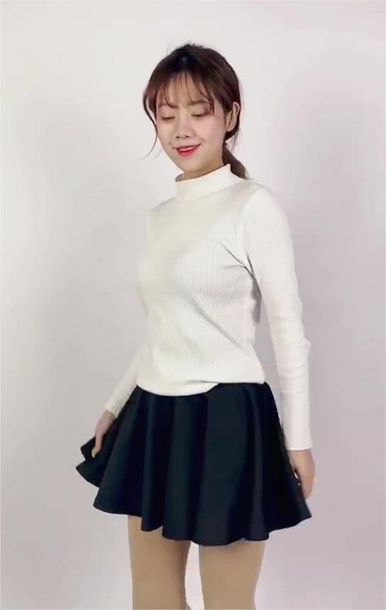 Sharphon Black Flared Skirt with Size 33 Mini High School Perfect for School Amusement and REI210 Pettipants, High-Waisted, Stylish, Spring/Summer,