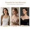 2Pcs Exquisite Metal Heart-Shaped Pendant Necklace Jewelry Layered Collarbone Chain For Women'S Daily Dating