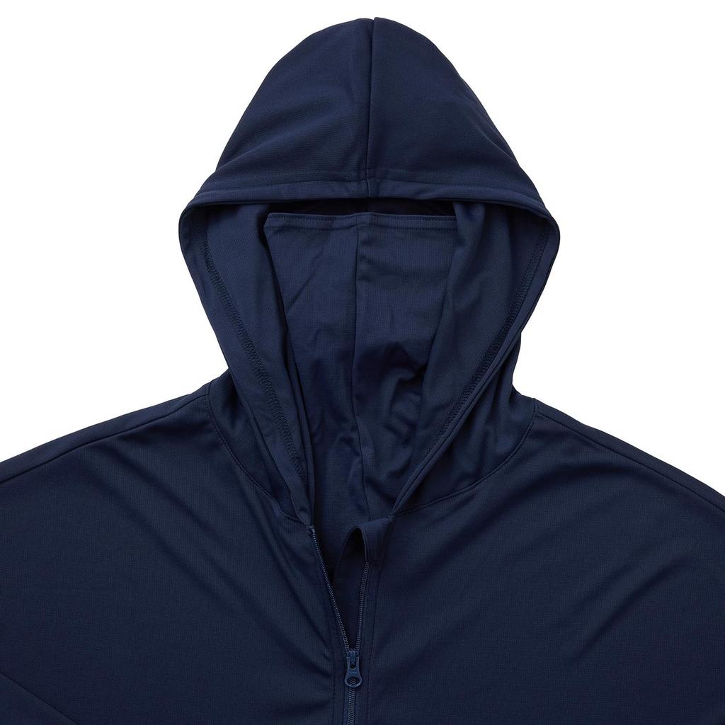 Mizuno Solar Cut UV Sun Stand Size S Hoodie, Protection, Protection, Collar, C2JC1215, Women's, Navy,