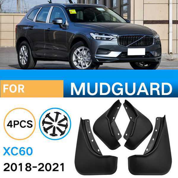 Black Plastic Mud Flaps for 2018-2021 Volvo XC60 No Size