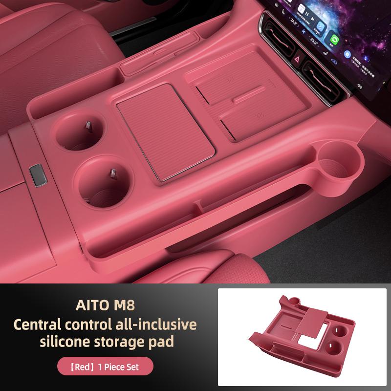 For Aito M8 5/6seat 2025 2026 Central Control Panel Protect Storage Center Armrest Hidden Box Cup Holder Organizer Interior