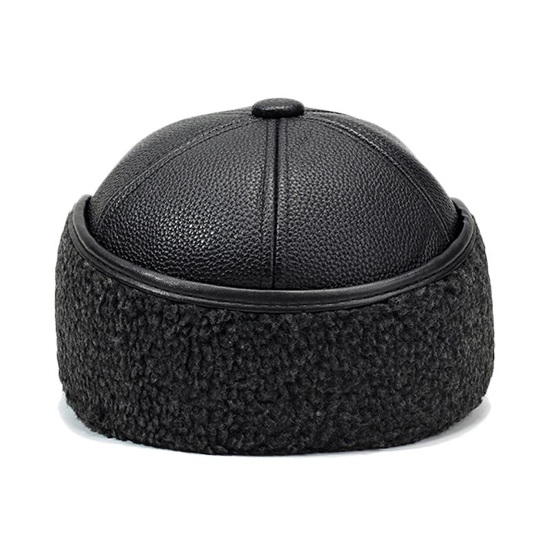 Dad Baseball Cap Middle-Aged Leather Cap Autumn Winter Men Baseball Cap