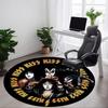 1 Stück KISS Band Büro Runder Teppich, Unter Bürostühlen Schlafzimmer Wohnzimmer Heimdekoration a1016295