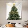VIKAMA Christmas and New Year Tapestries Christmas Tree Lights Golden Stars Bedroom and Living Room Wall Decorations