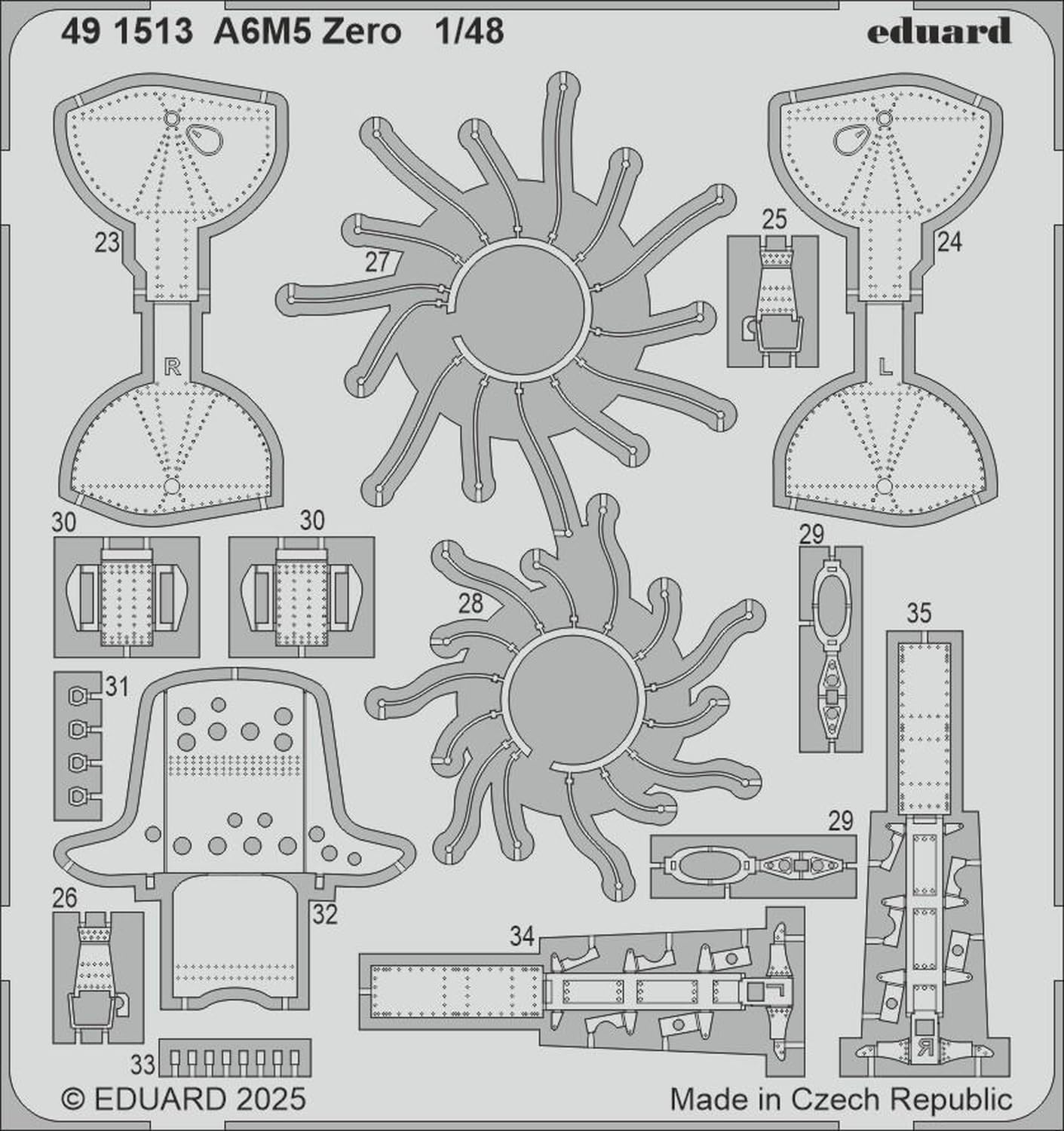 

Эдуард 1/48 Масштаб Фототравление для A6M Истребитель Зеро Тип 52 (для Fine Molds) Наборы пластиковых моделей EDU491513 (Самолет)