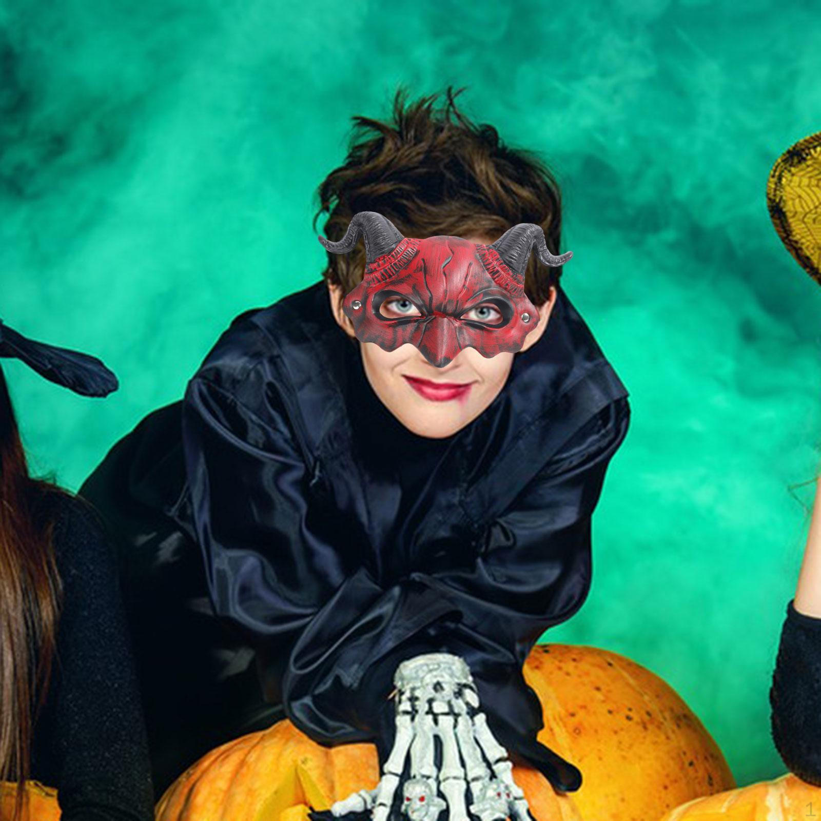 

Дьявольские рога козла Маскарадный костюм Хэллоуин Украшения Одежда Аксессуары Жуткий Овен Маскарад для