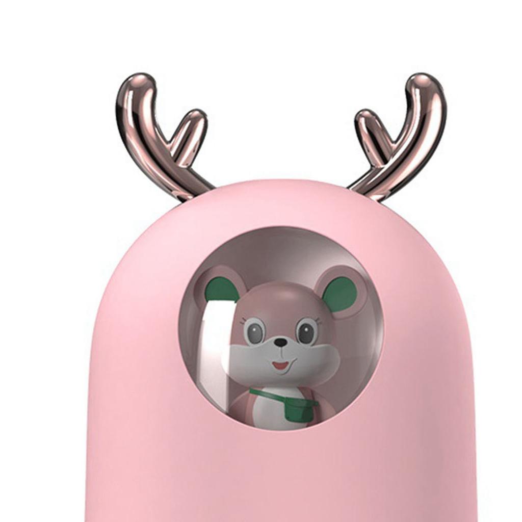 Mini Humidifier Portable USB Wired Quiet Moisturizing for Desk Bedroom Office Cute Animal Shape