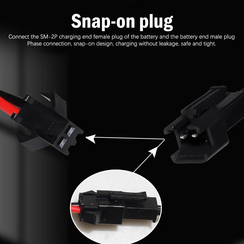 3.6V 4.8V 6V 7.2V 250mA NiMh/NiCd Battery USB Charger Cable SM 2P Forward Plug Remote Control Car USB Charger Electric Toy