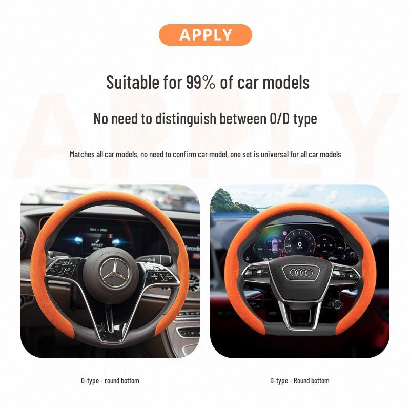 Mercedes-Benz & Volkswagen Suede Sport Steering Wheel Cover - Ultra-Light & Thin