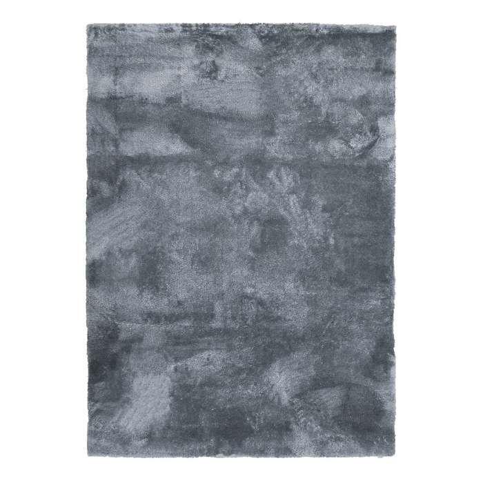 Tapis salon à poils longs extra-doux gris clair 120x160