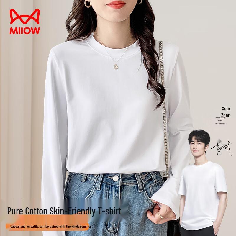 MaoRen Women s Pure Cotton Long-Sleeve T-Shirt 2XL