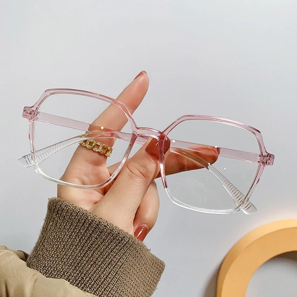 New Anti Blue Light Glasses Big Square Frame Women Unisex Durable Ultralight Male Fashion Trendy Spectacles Vintage Eyeglasses