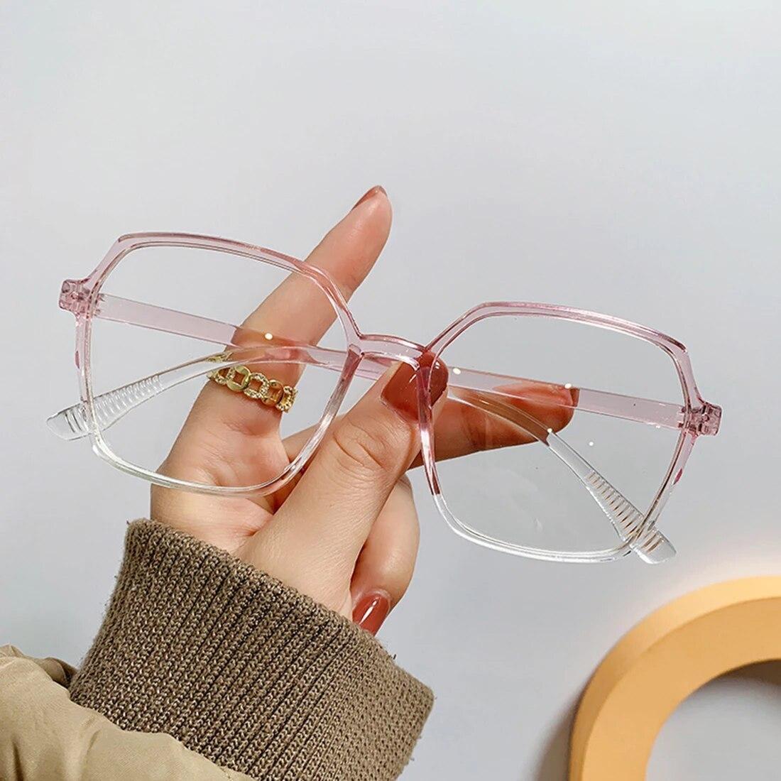 

Новые очки с защитой от синего света, большая квадратная оправа, женские прочные сверхлегкие мужские модные очки унисекс, винтажные очки