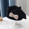 Kinder Baskenmütze Babymütze Niedlich Und Super Niedlich Herbst Und Winter Mädchen Stilvolle Koreanischer Stil Prinzessin Gestrickte Wolle Malermütze