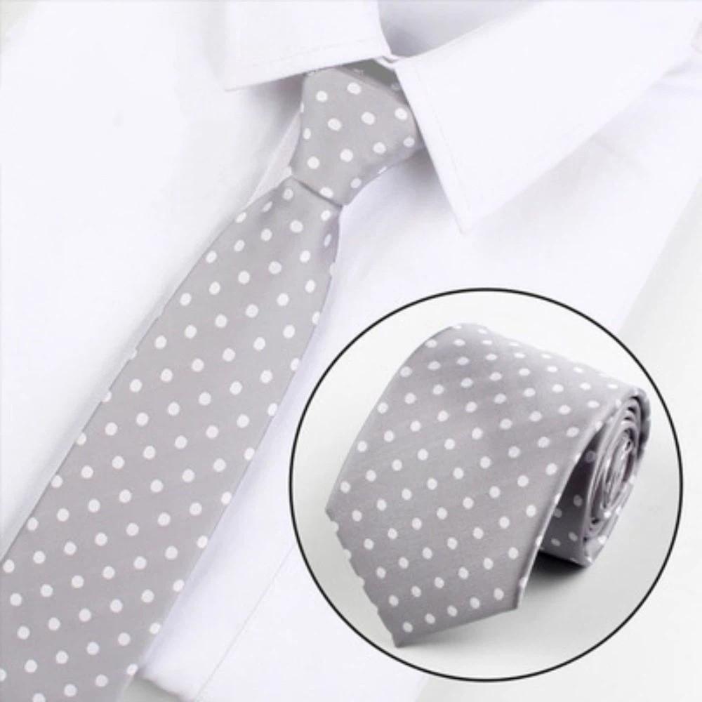 Modern Polka Dot Formal Necktie 8CM Width Business Necktie Groom Men Tie Party