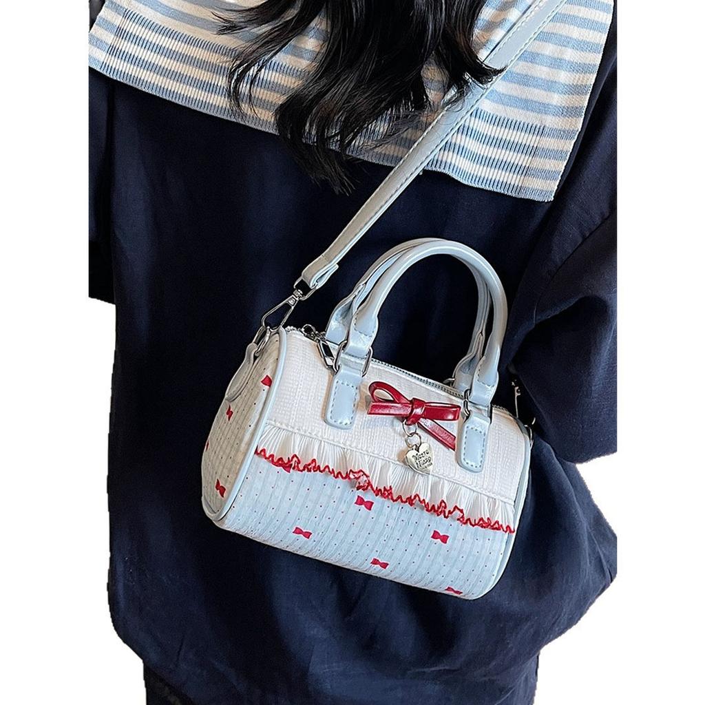 2025 new temperament handbag cute bow shoulder bag versatile casual pillow bag trendy fashion messenger bag