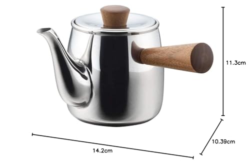 Miyazaki Seisakusho Chaki Kyusu (Kagami Teapot), 0.38L, with Tea Strainer, Not for Direct Heat, CHA-1