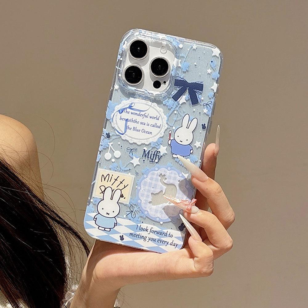 

Applicable To Apple 16PM Cute Cartoon 13 Mifei Mobile Phone Case IPhone 15pro Large Hole Personalized Protective Case for Women iPhone16PROMAX