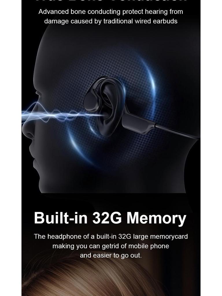 Cross-border X7 Bone Conduction Bluetooth Headphones: Painless In-Ear for Long-Wear, Open-Ear Sports, Running, and Swimming.
