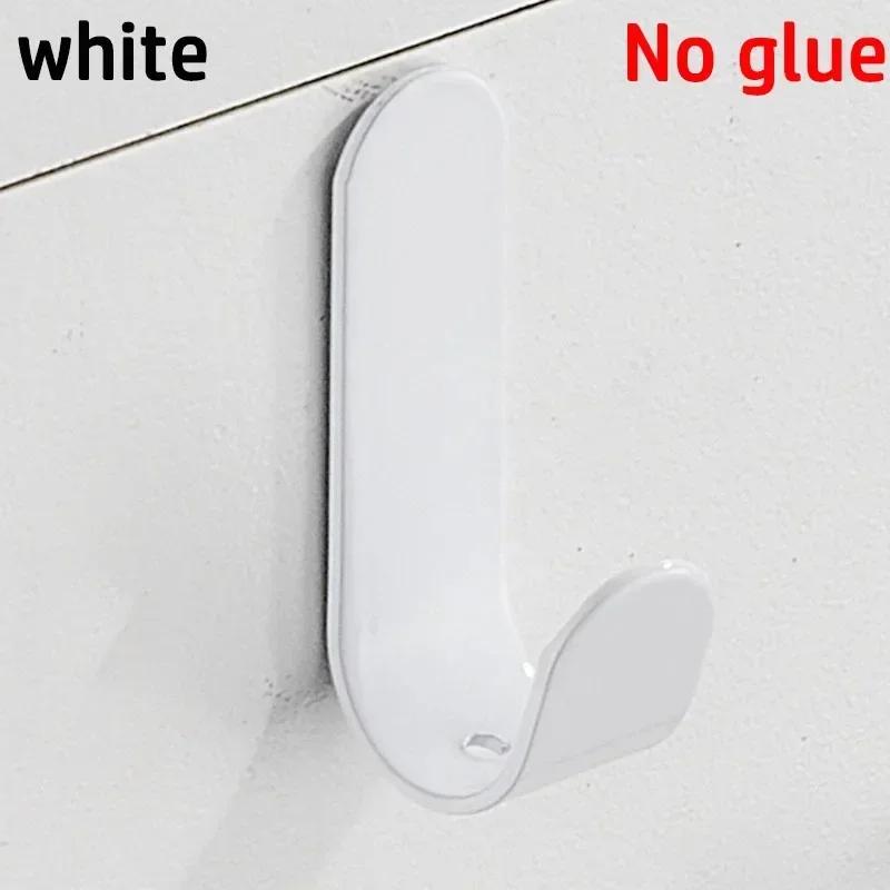 1pcs Metal Hooks Strong Self Adhesive Wall Hanging Toilet Clothes Hanger Bathroom Door Back Punch Free Sticky Hooks Coat Hook